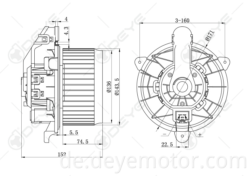 AV1119846AB Universal-Gebläsemotor für FORD ECOSPORT FORD FIESTA